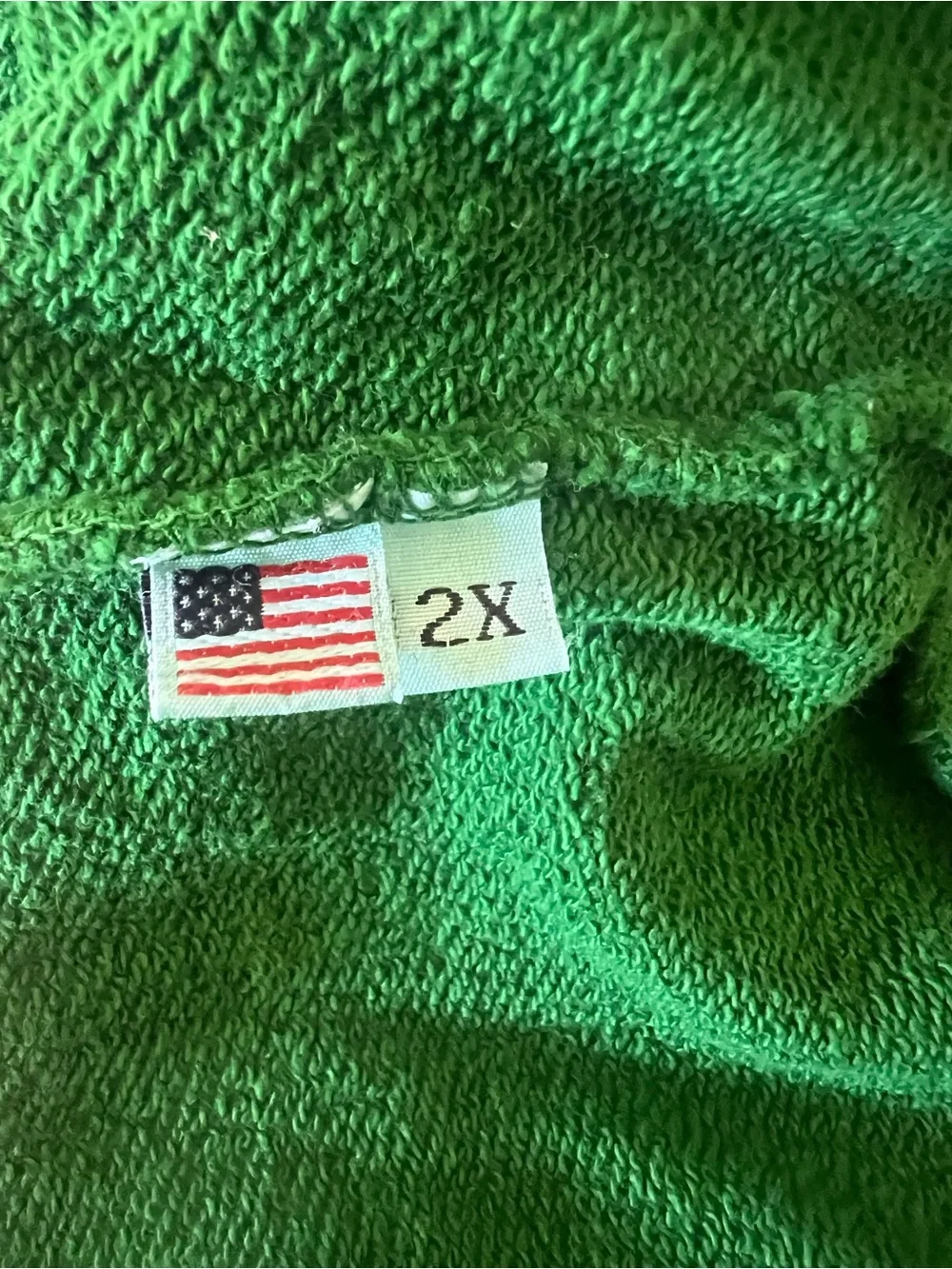 Green V-Neck Sweater with Palm Graphic